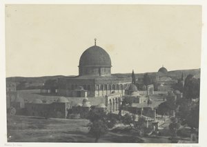 Jerusalem, moskeen i Omar, Palestina, 184951, trykt 1852. av Maxime Du Camp