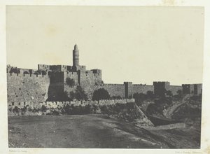 Jerusalem, Vestmurene, Palestina, 184951, trykt 1852. av Maxime Du Camp