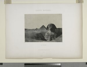 Le Sphinx, Egypt (s/hvitt bilde) av Maxime Du Camp