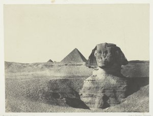 Sphynxen sett forfra, Midt-Egypt av Maxime Du Camp