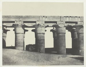 Luxor, Great Colonnade of the Palace, Theben, 184951, trykt 1852. av Maxime Du Camp