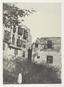Hus og hage i Frank Quarter, Kairo av Maxime Du Camp