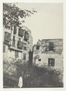 Hus og hage i Frank-kvarteret, Le Kaire, 184951, trykt 1852. av Maxime Du Camp