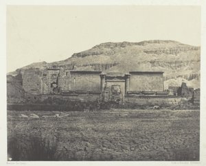 Medinet-Habou, generell utsikt over Rines, Theben av Maxime Du Camp