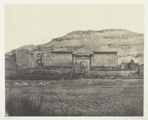 Medinet-Habou, General View of the Rines, Theben, 184951, trykt 1852. av Maxime Du Camp