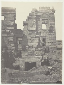 Medinet-Habou, nordlige fasade av Gyneceum av Ramses-Méiamoun, Theben, 184951. av Maxime Du Camp