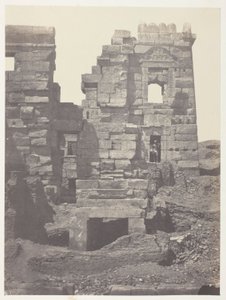 Medinet-Habou, nordlige fasade av Gynécée de Ramsès-Méiamoun; Theben av Maxime Du Camp