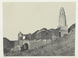 Bellal-moskeen ved Bab Village; Nubia av Maxime Du Camp