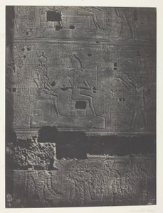 Vestmuren, Isis#39; store tempel i Philoe; Nubia, plate 78 fra albumet «Egypt, Nubia, Palestina og Syria» (1852) av Maxime Du Camp