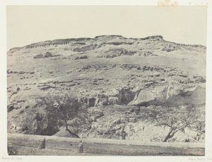 Nekropolis i det gamle Lykopolis, Øvre Egypt, plate 12 fra albumet quot;Egypt, Nubia, Palestina og Syriaquot; (1852) av Maxime Du Camp