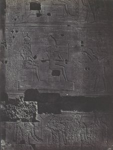 Nubia. Det store Isis-tempelet ved Filoe. Vestmuren, 1850. av Maxime Du Camp