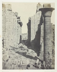 Karnak-palasset, Bubastittenes domstol og hovedinngangen til Hypostyle Hall; Theben av Maxime Du Camp