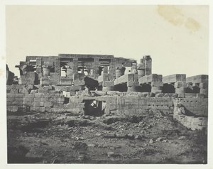 Karnak-palasset, sørinngang til Hypostyle Hall, Theben, 184951, trykt 1852. av Maxime Du Camp