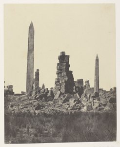 Karnak-palasset, Obeliskene; Theben av Maxime Du Camp