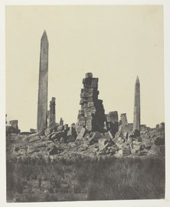 Karnak-palasset, Obeliskene; Theben av Maxime Du Camp
