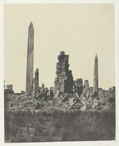 Karnak-palasset, Obeliskene, Theben, 184951, trykt 1852. av Maxime Du Camp