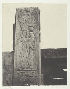 Karnak Palace, Pillar Before the Granite Sanctuary, Theben, 184951, trykt 1852. av Maxime Du Camp