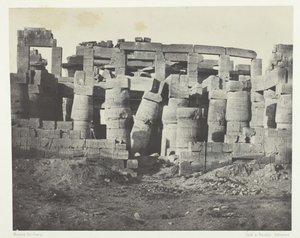Karnak Palace, Hypostyle Hall Taken to the North, Theben, 184951, trykt 1852. av Maxime Du Camp