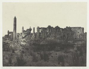 Karnak Palace, generell utsikt over ruinene, tatt fra nord; Theben av Maxime Du Camp