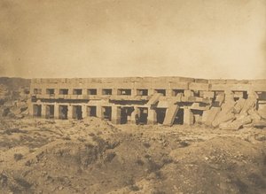 Promenade of Thutmose III - Siste gallerier av Palace of Karnac Theben, 1849-50. av Maxime Du Camp