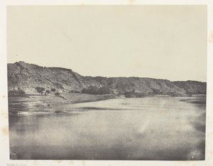 Den østlige bredden av Nilen (landsbyen Bab), utsikt mot sør-Philoe; Nubia av Maxime Du Camp