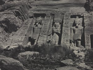 Den sørlige delen av Hathor-tempelet, Abu Simbel av Maxime Du Camp