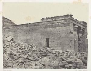 Dandour-tempelet (oldtidens Tantour), dedikert til Osiris-Isis-Horus-triaden; Nubia, plate 93 fra albumet «Egypt, Nubia, Palestina og Syria» (1852) av Maxime Du Camp