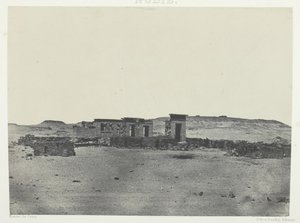 Temple and Village of Débôd, Parembole fra Antonine Route, Nubia, 184951, trykt 1852. av Maxime Du Camp