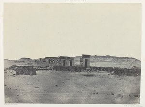 Tempelet og landsbyen Debod, Parembole av Antonine-reiseruten; Nubia, plate 85 fra albumet quot;Egypt, Nubia, Palestina og Syriaquot; (1852) av Maxime Du Camp
