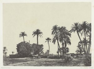 Landsbyen Hamameh, Øvre Egypt av Maxime Du Camp
