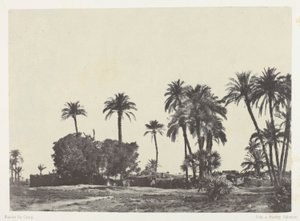 Landsbyen Hamameh, Øvre Egypt av Maxime Du Camp