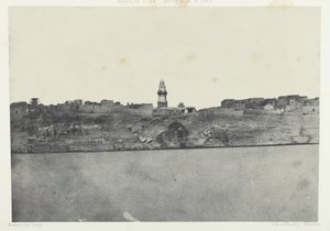General View of Esneh, Øvre Egypt, 184951, trykt 1852. av Maxime Du Camp