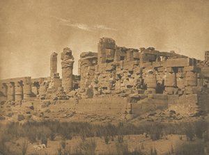 Utsikt over Hypostyle Hall of Palace of Karnac, tatt fra NE-hjørnet, 1849-50. av Maxime Du Camp