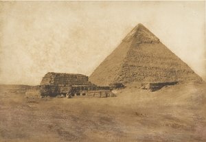 Utsikt over den andre pyramiden, tatt fra sørøst, desember 1849. av Maxime Du Camp