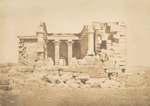 Utsikt over tempelet til Maharakka Hiera-Sycaminos, 5. april 1850. av Maxime Du Camp