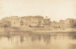 Generell utsikt over øya Philae, tatt fra øst, 1849-50. av Maxime Du Camp