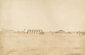 Generell utsikt over ruinene av Luxor, hentet fra West Theben, 1849-50. av Maxime Du Camp