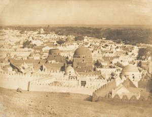 Generell utsikt over Siout-kirkegården, 1849-50. av Maxime Du Camp