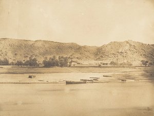 Utsikten tatt sørøst for Philae - Cherk-el-Hesseh, 1849-50. av Maxime Du Camp
