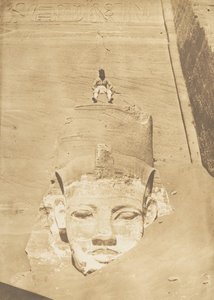 Den vestligste kolossen av Temple of Re, Abu Simbel, 1850. av Maxime Du Camp