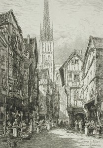 En gate i Rouen av Maxime Lalanne