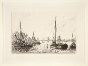 A Zaandam, Hollande (ved Zaandam, Holland) av Maxime Lalanne