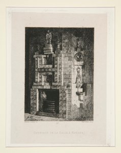Chemin?e de la salle ? krybbe (Peis i spisestuen), pl. 4 fra suiten Chez Victor Hugo (Victor Hugo av Maxime Lalanne