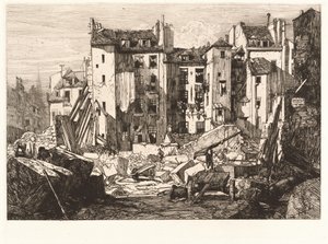 Rivning for anleggelsen av rue des Écoles av Maxime Lalanne