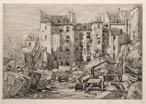 Riving av gamle hus i Paris, 1862.