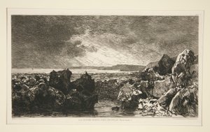 The Black Rocks nær Trouville (lavvann) av Maxime Lalanne