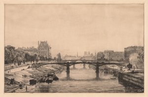 Paris, Utsikt fra Concorde-broen, 1866. av Maxime Lalanne