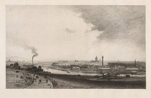Paris i 1867, Utsikt fra Trocadero, 1867. av Maxime Lalanne