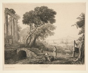 Italiensk landskap av Maxime Lalanne