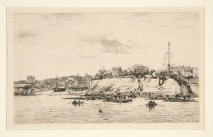 Havnen i La Plataine? Royan (La Plataine-broen ved Royan) av Maxime Lalanne